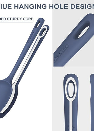 5 Pieces Silicone Spatula Set, Food Grade Rubber Spatula, Upgrade Strong Handle with Ergonomic Grip, Heat Resistant Up to 600°F for Nonstick Cookware, Cooking