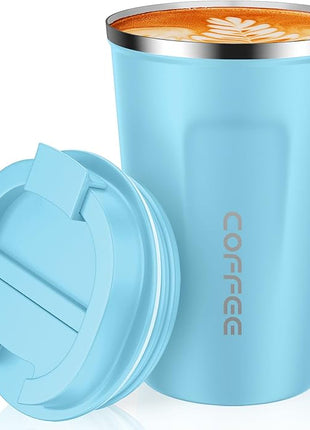 CS COSDDI 12 oz Stainless Steel Vacuum Insulated Tumbler - Coffee Travel Mug Spill Proof with Lid - Coffee Cups for Keep Hot/Ice Coffee,Tea and Beer