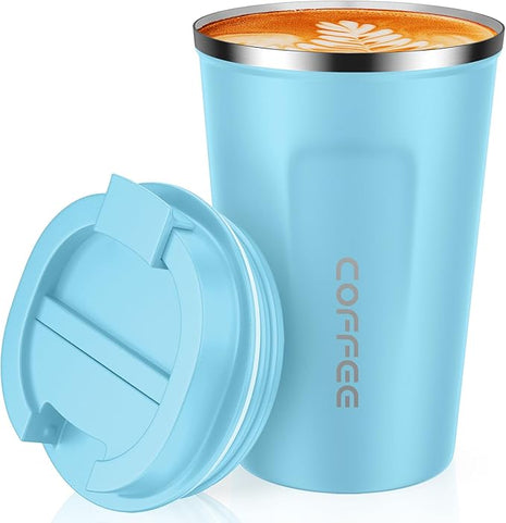 CS COSDDI 12 oz Stainless Steel Vacuum Insulated Tumbler - Coffee Travel Mug Spill Proof with Lid - Coffee Cups for Keep Hot/Ice Coffee,Tea and Beer