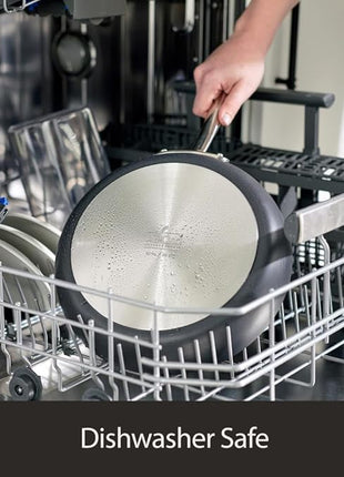 All-Clad HA1 Hard Anodized Nonstick Fry Pan 12 Inch Induction Oven Broiler Safe 500F, Lid Safe 350F Pots and Pans, Cookware Black