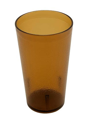 G.E.T. 6612-1-A Heavy-Duty Plastic Restaurant Tumblers, 12 Ounce, Amber (Set of 12)