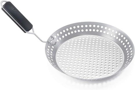 Outset Grill Skillet With Removable Handle, Stainless Steel