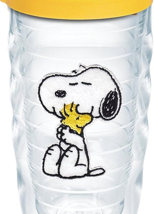 Tervis Peanuts Best Buddies Collection Snoopy Woodstock House Made in USA Double Walled Insulated Tumbler Travel Cup Keeps Drinks Cold & Hot, 10oz Wavy, Felt