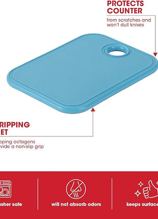 Architec Original Non-Slip Gripper Cutting Board, 5" x 7", Turquoise