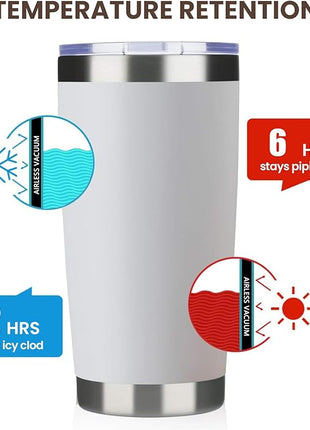 MEWAY 20oz Tumbler 12 Pack Double Wall Vacuum Insulated Travel Mug Bulk, Mix Color Stainless Steel Tumblers with Lid and Straw, Durable Powder Coated Coffee Cups for Cold & Hot Drinks（Mix Color, 12