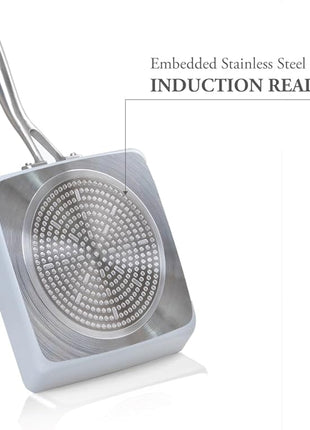 TECHEF - CeraTerra Ceramic Nonstick Tamagoyaki Japanese Omelette Pan/Egg Pan Skillet, (PTFE, PFAS, and PFOA Free), Induction-Ready, Made in Korea