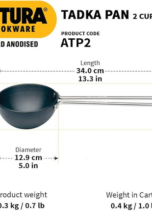 FUTURA Anodised Heating Pan, 4.72 IN, Black