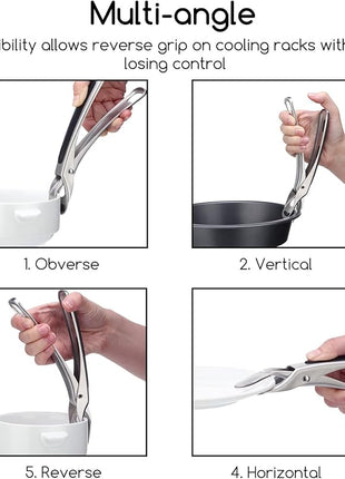 SOLEADER Plate Gripper Compatible With Instant Pot Accessories, Air Fryer Pans Gripper, Hot Plate Bowl Retriever For Egg Custard For Jidangeng, For Microwave Toaster Oven Steamer, Pack of Two