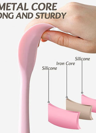 Silicone Spatula,8-pack Spatula Set,11 inch Heat Resistant Non Stick cookware with Stainless Steel for Baking,Cooking,Mixing,Flipping,BPA Free,Dishwasher Safe (11inch Mixed color)