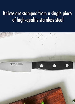 HENCKELS Statement Razor-Sharp 3-inch Compact Chef Knife, German Engineered Informed by 100+ Years of Mastery, Black/Stainless Steel