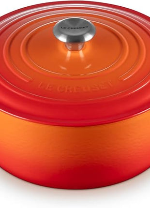 Le Creuset Enameled Cast Iron Signature Round Dutch Oven, 7.25 qt., Flame