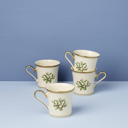 Lenox 897081 Holiday Mugs, Set of 4, Christmas Dinnerware, Hosting