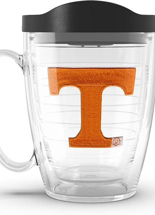 Tervis Made in USA Double Walled University of Tennessee Volunteers Insulated Tumbler Cup Keeps Drinks Cold & Hot, 16oz Mug, Primary Logo