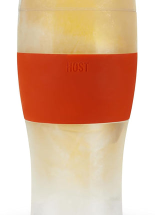 HOST Beer FREEZE Beer Glass Cups Set Drinking Glasses, Freezer Mugs with Gel Double Walled Cool Cups Plastic Multicolor 16oz Set of 4