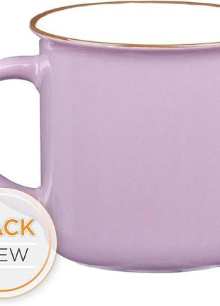 Christian Art Gifts Lavender Camp Style Ceramic Coffee Mug – 13 oz. Microwave & Dishwasher Safe Inspirational Scripture Coffee & Tea Mug for Women with Bible Verse: Let Your Light Shine – Matthew 5:16