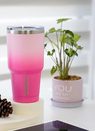 BJPKPK 30oz Stainless Steel Tumbler Color Block Insulated Tumblers Cup with Lid and Straw, Double Walled Travel Coffee Mug,Mint