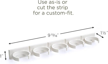 Spice Clip Grippers For Cabinet Doors - Organizer for Spices - Spice Rack Holds15 Spice Jars - Extemely Strong 3M Adhesive Gripper In White For Pantry 15 Ct