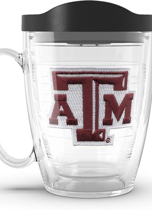 Tervis Made in USA Double Walled Texas A&M University Aggies Insulated Tumbler Cup Keeps Drinks Cold & Hot, 16oz Mug, Primary Logo