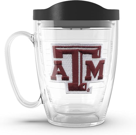 Tervis Made in USA Double Walled Texas A&M University Aggies Insulated Tumbler Cup Keeps Drinks Cold & Hot, 16oz Mug, Primary Logo