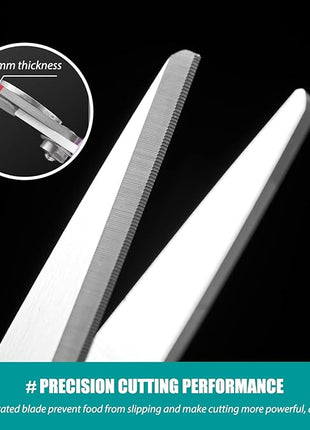 KUNIFU Kitchen Scissors, All Purpose Kitchen Shears, Heavy Duty Come Apart Scissors Gadgets Utensils - Blue