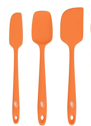 Kaluns Silicone Spatula Set, 4 Rubber Spatulas 600°F Heat Resistant, Nonstick Seamless Design with Stainless Steel Core, Dishwasher Safe, BPA free, Bonus Tongs Included