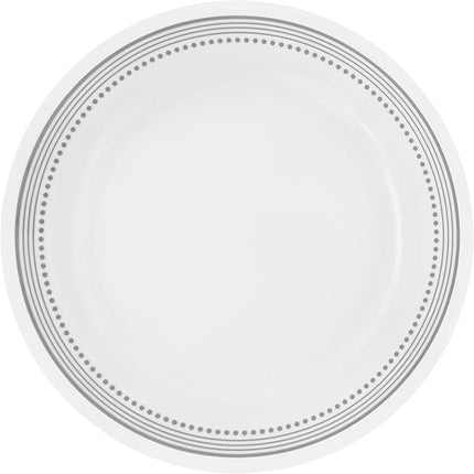 Corelle Dinnerware Set (4pc Set, Mystic Gray)-Set for 4 | Includes 4 x Side Plates | 80% Recycled Glass | 3 X More Durable, Half the Space & Weight of Traditional Ceramic