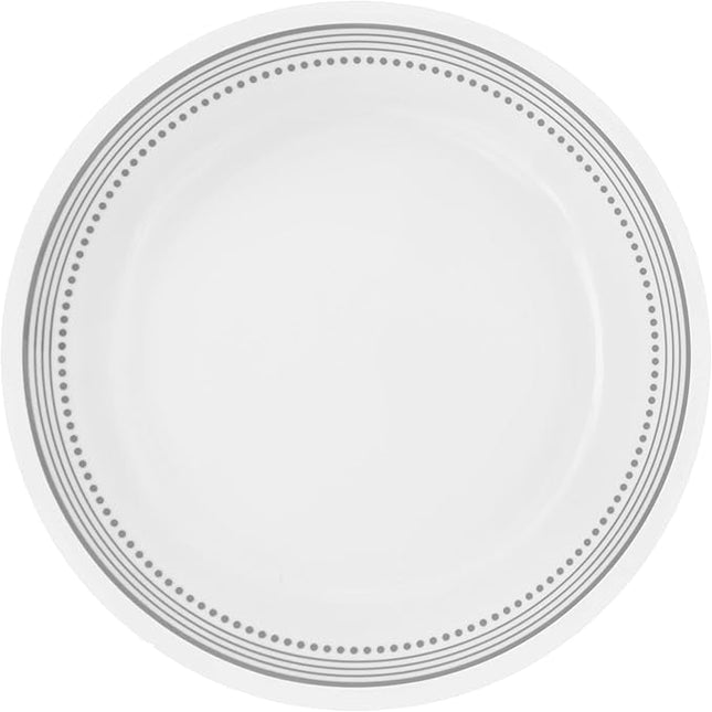 Corelle Dinnerware Set (4pc Set, Mystic Gray)-Set for 4 | Includes 4 x Side Plates | 80% Recycled Glass | 3 X More Durable, Half the Space & Weight of Traditional Ceramic