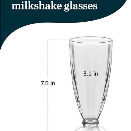 Libbey 6-Piece Fountain Shoppe Classic Ice Cream Soda Glass, 12-Ounce, Clear