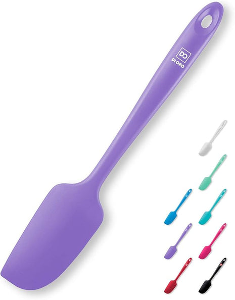 DI ORO Mini Spatula - Small Spatulas Silicone Heat-Resistant up to 600°F - Silicone Kitchen Scraper for Baking & Cooking BPA Free - Mixing Spatula Dishwasher Safe - Nonstick Cookware Safe (Lavender)