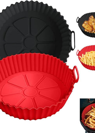 Silicone Liners for Ninja Air Fryer AF101/161/150, Compatible with COSORI/Gourmia/PowerXL/Instant Essentials/Fabuletta/Chefman/Dreo/Ultrean Air Fryer 3-5QT