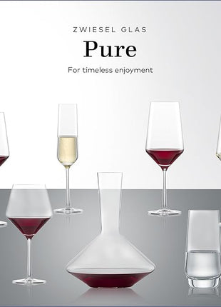 ZWIESEL GLAS Pure Water Glass (Set of 6), Drinking Glasses for Water, Dishwasher-Safe Machine-Made Tritan Crystal Glasses, Made in Germany (15 Ounce)