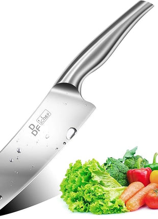 DDF iohEF Nakiri Kitchen Knife, Chef's Knife In Japanese Stainless Steel Professional Cooking Knife, Non-slip Ultra Sharp Knife with Ergonomic Handle