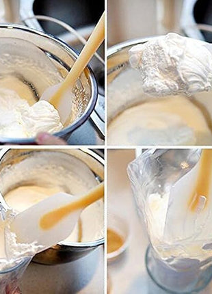 6 Pieces Silicone Spatulas, 11 inch Large Rubber Spatula with Stainless Steel Core, Heat-Resistant Non-stick Spatulas