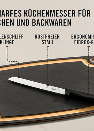 Victorinox Swiss Army 8" Serrated Bread Knife with Fibrox Handle, 47549