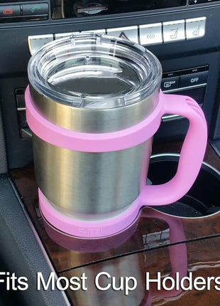 F-32 Handle - 19 COLORS - 30oz Size - Compatible with 30 oz YETI and 30 oz. OZARK TRAIL Tumbler Travel Mug (30OZ, PRETTY PINK)