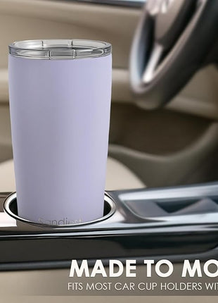 SANDJEST Blue Tumbler 20oz Stainless Steel Double Wall Vacuum Insulated, Travel Coffee Cup, Gifts for Men Women Birthday Christmas