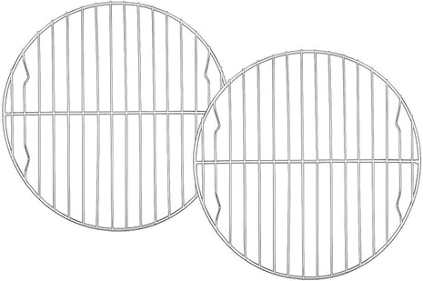 TeamFar Round Cooling Rack Set of 2, 9 Inch Round Baking Steaming Roasting Rack Set Stainless Steel, Healthy & Dishwasher Safe, Mirror Finish & Rust Free