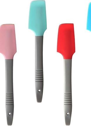 Silicone Mini Spatula, Curved Small Spatula, Kitchen Jar Spatula, Wet Pet Food Can Spoon, for Cooking Baking Frosting or Mixing, 6pcs