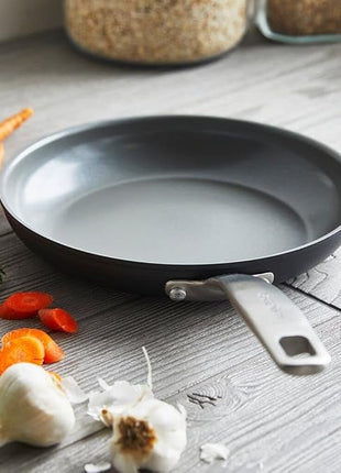 GreenPan Chatham Hard Anodized Healthy Ceramic Nonstick, 8" Frying Pan Skillet, PFAS-Free, Dishwasher Safe, Oven Safe, Gray