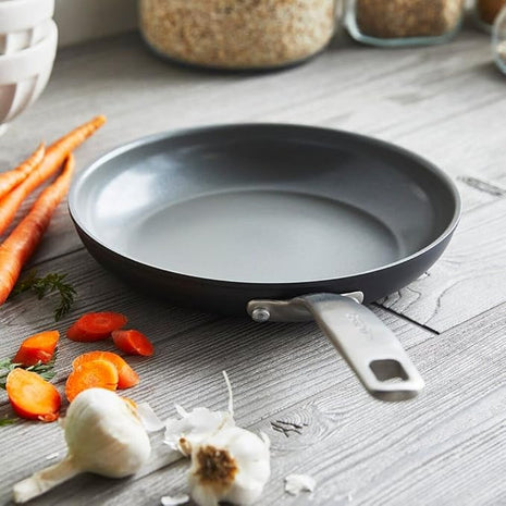 GreenPan Chatham Hard Anodized Healthy Ceramic Nonstick, 8" Frying Pan Skillet, PFAS-Free, Dishwasher Safe, Oven Safe, Gray