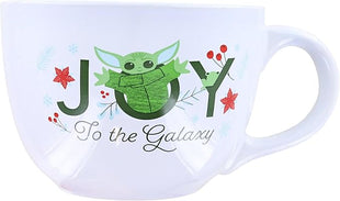 Silver Buffalo Star Wars Mandalorian Joy to the Galaxy Ceramic Soup Mug, 24-Ounces