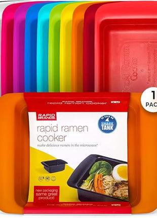 Rapid Ramen Cooker | Microwavable Cookware for Instant Ramen | BPA Free and Dishwasher Safe | Perfect for Dorm, Small Kitchen or Office | Orange, 1-Pack