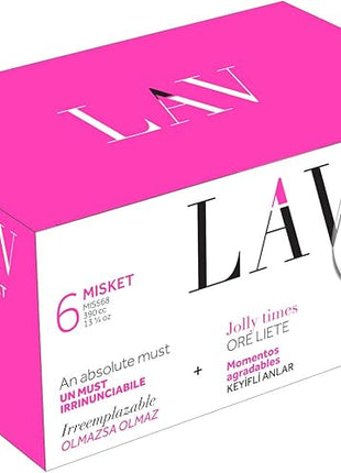 LAV Brandy Snifters Glass Set | Dishwasher Safe, Short Stem Balloon Glasses, Glass Goblets for Spirits, Bourbon Whiskey, Cognac, Scotch, Beer Tasting Glasses | 13.25 oz | Set of 6