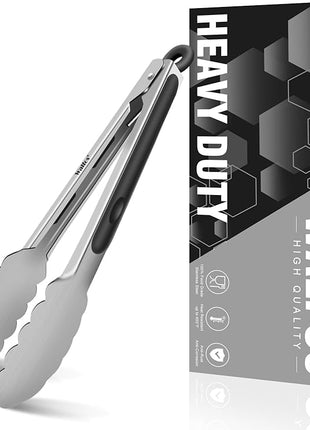 Walfos 7 inch Small Kitchen Tongs for Cooking, Mini Silicone Serving Tongs, Great for Cooking, Salad, Grilling, Pasta, Steaks, Vegetables