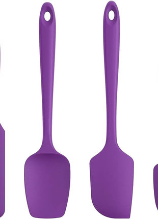 U-Taste Silicone Spatula Set with 600 Degrees Fahrenheit Heat Resistant (Purple)