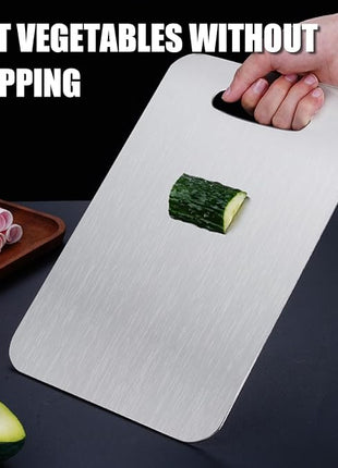 Titanium Cutting Board - 2025 New Upgrade 100% Pure Titanium Cutting Boards for Kitchen Double Sided Non Toxic Titanware Cutting Board,Hygiene Durable Dishwasher Safe Chopping Board (18"L x 12"W)