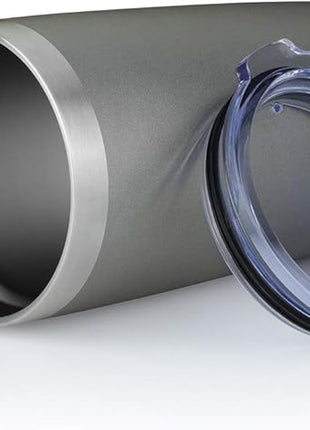 20oz Tumbler Bulk Stainless Steel Vacuum Insulated Tumblers with Lid Double Wall Travel Mug, Durable Powder Coated Coffee Cup, Suitable for Ice Drinks and Hot Beverage (Gray 6pack)