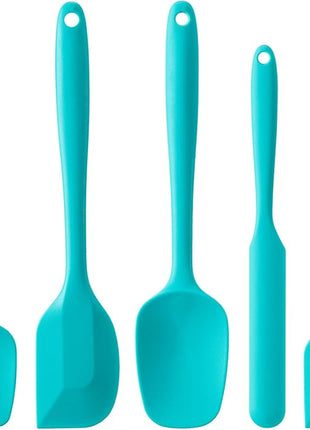 Silicone Spatula Set, 5 Piece Food Grade Rubber Spatulas for Baking, Cooking, and Mixing High Heat Resistant Non Stick Dishwasher Safe BPA-Free (Mint Green)