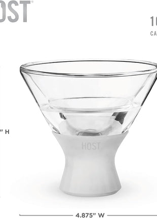 Host Stemless Martini Glasses, Cocktail Glasses, Double Walled Insulated Drinking Glass, Frozen Cups to Keep Your Drinks Cold, Set of 2