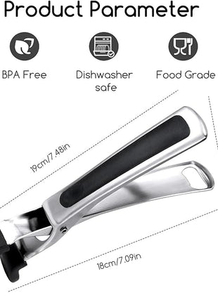 SOLEADER Plate Gripper Compatible With Pizza Pan,Non-Slip Pan Gripper,Hot Plate Bowl Retriever with Food Out from Pots,For Egg Custard For Jidangeng,For Microwave Toaster Oven Steamer,Pack of 2